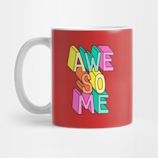 fun Awesome 3D Colorful Typography Mug